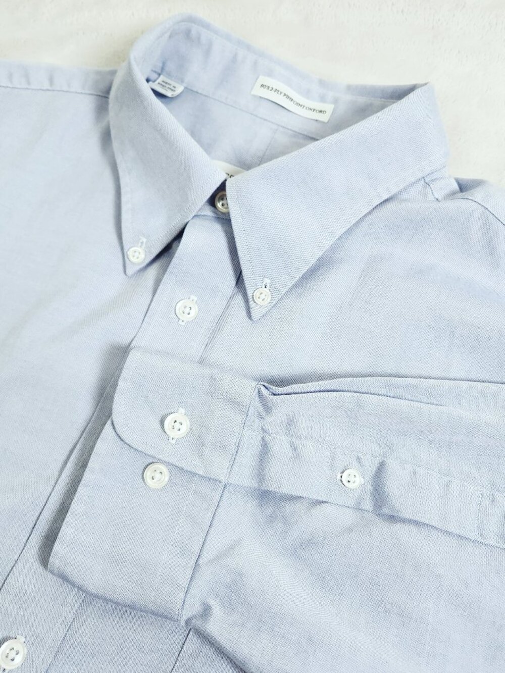 Joseph & Feiss Pinpoint Oxford Shirt Mens 17 32/33 Blue 100% Cotton Long Sleeve